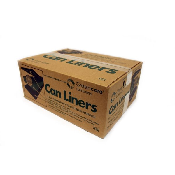 Greencore Greencore FG-GCPCR-75 55-60 gal Extra HD Can Liners - Black - 100 per Case FG-GCPCR-75